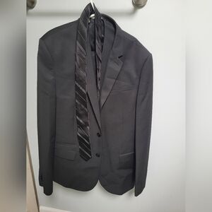 Express Classic Black Men's Suit with Tie